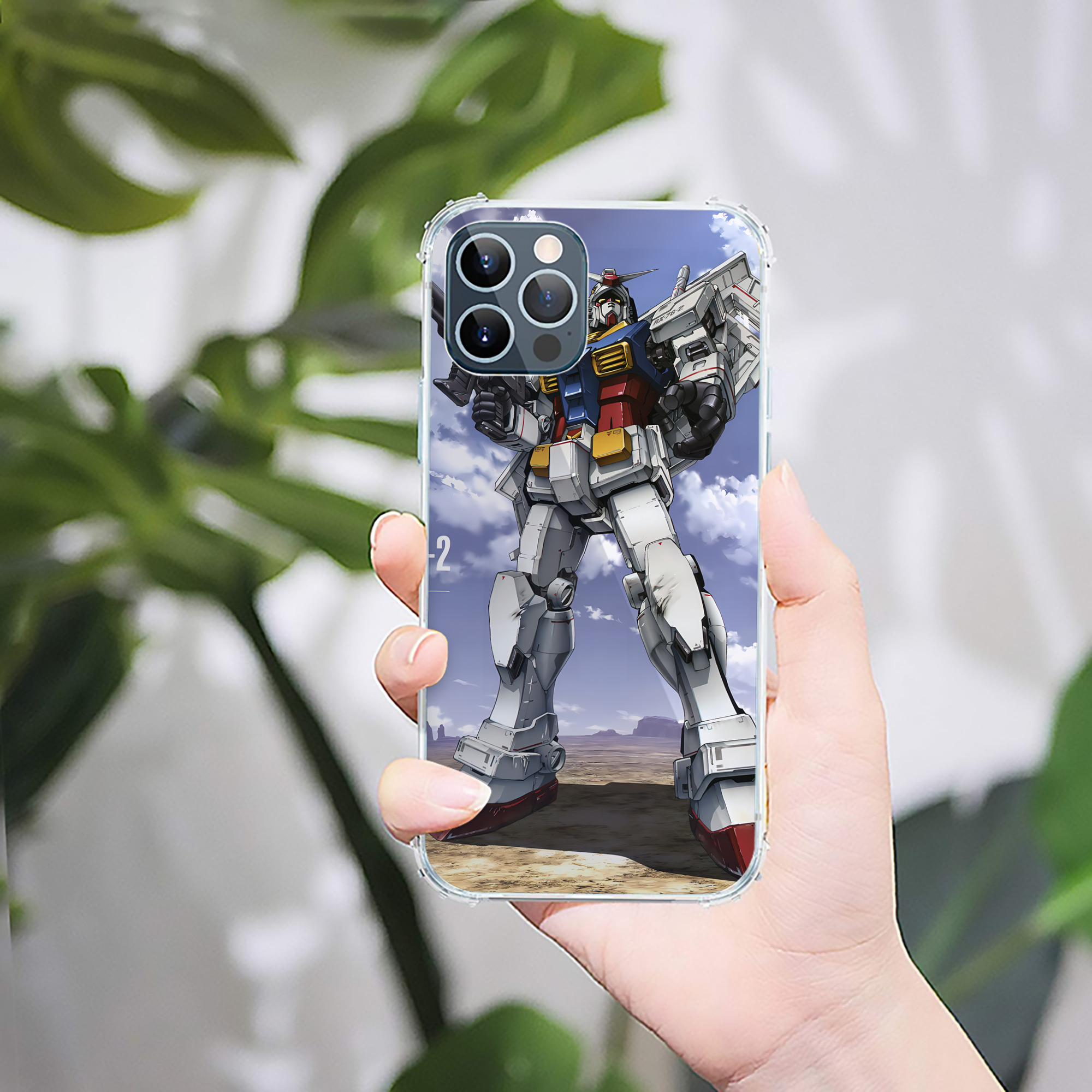 （画像用） 機動戦士ガンダム Mobile Suit Gundam 【iPhone 12シリーズ対応】透明スマホケース（クリアソフトケース）